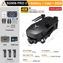 Load image into Gallery viewer, ZLL SG906 MAX PRO 2 PRO2 GPS Drone 4K HD Camera Laser Obstacle Avoidance 3-Axis Gimbal WiFi FPV Professional RC Quadcopter
